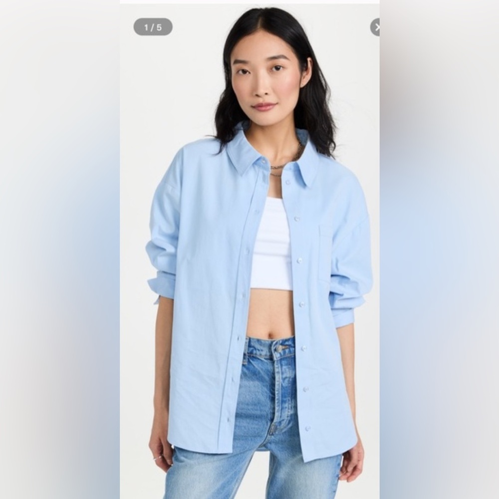 Anine Bing Light Blue Button Down Shirt